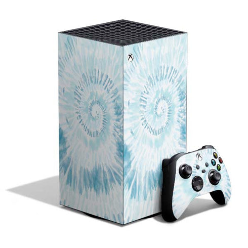 Blue and White Tie Dye XBox Series X Digital Edition Bundle Skin