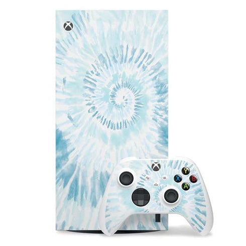Blue and White Tie Dye Xbox Series X Skins