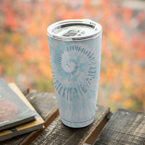 Blue and White Tie Dye Yeti 20oz Tumbler Skin