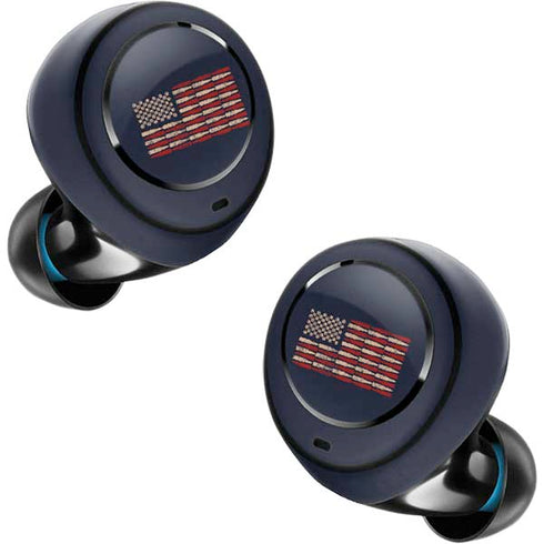 Blue Bullet American Flag Amazon Echo Buds Skin