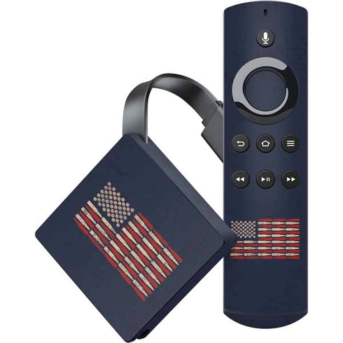 Blue Bullet American Flag Amazon Fire TV Skin