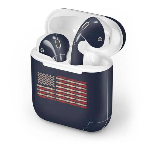 Blue Bullet American Flag Apple AirPods Skin