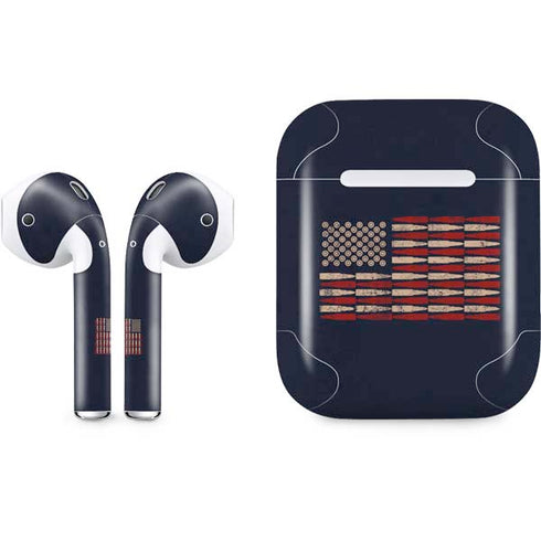 Blue Bullet American Flag Apple AirPods Skin