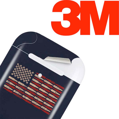 Blue Bullet American Flag Apple AirPods Skin