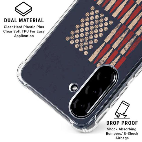 Blue Bullet American Flag Galaxy A36 5G Clear Case