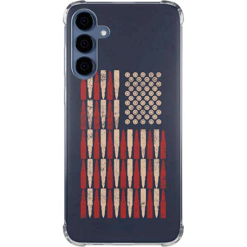 Blue Bullet American Flag Galaxy A55 5G Clear Case