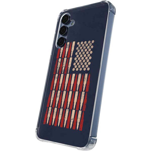 Blue Bullet American Flag Galaxy A55 5G Clear Case