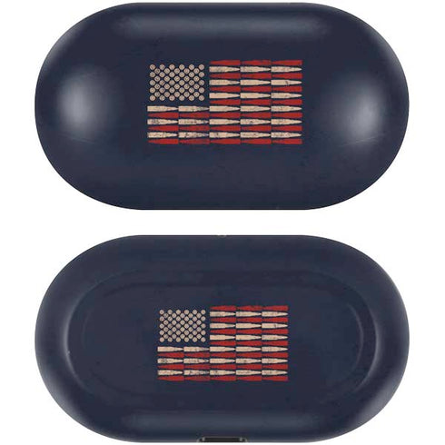 Blue Bullet American Flag Galaxy Buds Skin