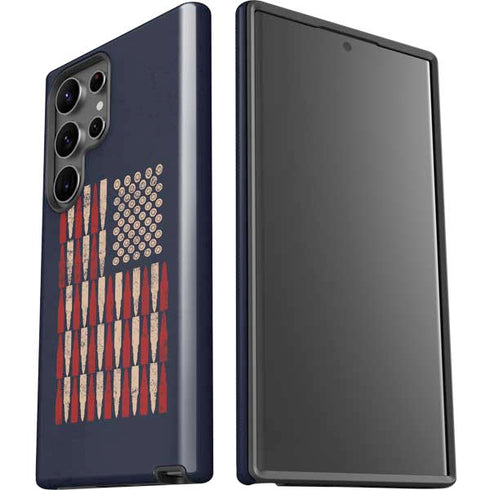 Blue Bullet American Flag Galaxy S23 Ultra Pro Case