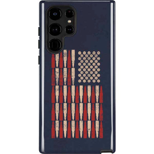 Blue Bullet American Flag Galaxy Cases