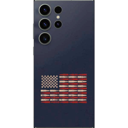 Blue Bullet American Flag Galaxy S24 Ultra Skin