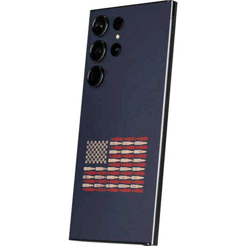 Blue Bullet American Flag Galaxy S25 Ultra Skin