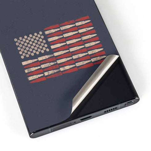 Blue Bullet American Flag Galaxy S24 Ultra Skin