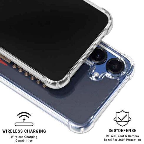 Blue Bullet American Flag Galaxy S25 Plus Clear Case