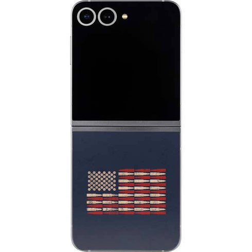 Blue Bullet American Flag Galaxy Z Flip6 Skin