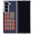 Blue Bullet American Flag Galaxy Z Fold5 5G Clear Case