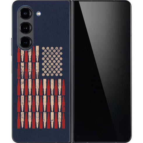 Blue Bullet American Flag Galaxy Z Fold5 5G Skin