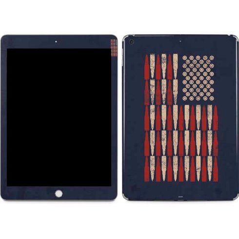 Blue Bullet American Flag Apple iPad Skin