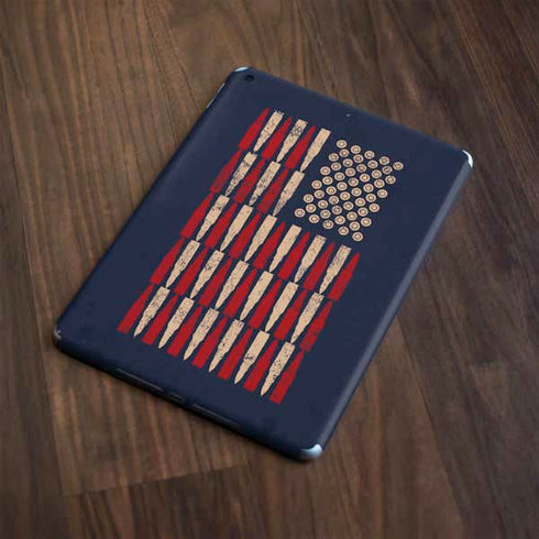 Blue Bullet American Flag Apple iPad Skin