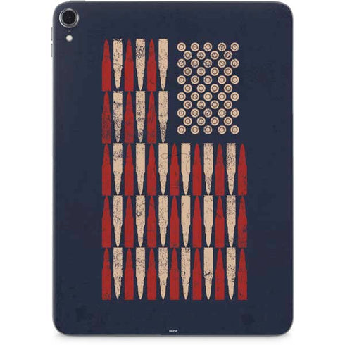 Blue Bullet American Flag Apple iPad Pro Skin
