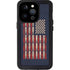 Blue Bullet American Flag iPhone 15 Pro Waterproof Case