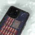 Blue Bullet American Flag iPhone 15 Pro Waterproof Case