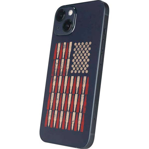 Blue Bullet American Flag iPhone 15 Skin