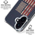 Blue Bullet American Flag iPhone 16 Clear Case