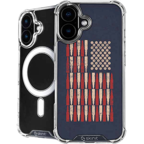 Blue Bullet American Flag iPhone 16 MagSafe Case