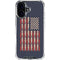 Blue Bullet American Flag iPhone 16 Plus Clear Case