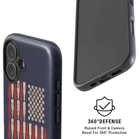 Blue Bullet American Flag iPhone 16 Plus Magsafe Impact Case