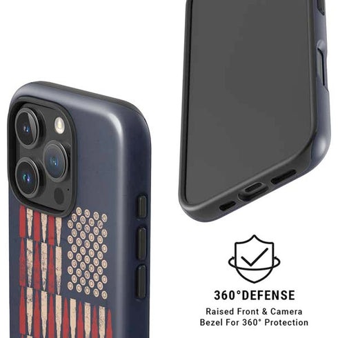 Blue Bullet American Flag iPhone 16 Pro Magsafe Impact Case