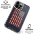 Blue Bullet American Flag iPhone 16 Pro Max Clear Case