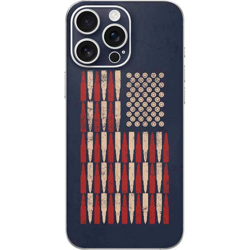 Blue Bullet American Flag iPhone 16 Pro Max Skin