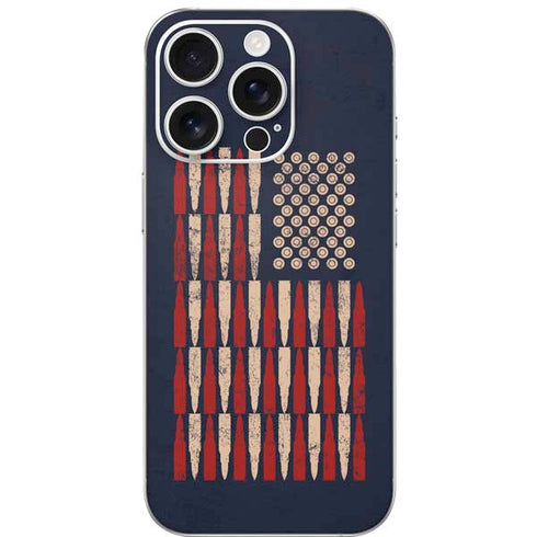 Blue Bullet American Flag iPhone 16 Pro Skin