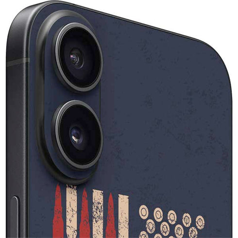Blue Bullet American Flag iPhone 16 Skin