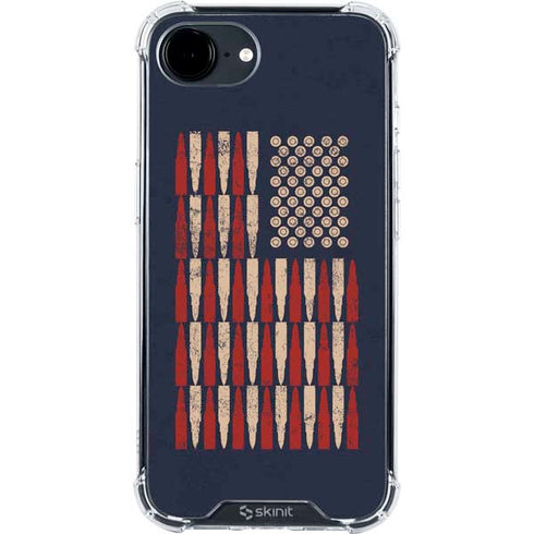 Blue Bullet American Flag iPhone 16e Clear Case