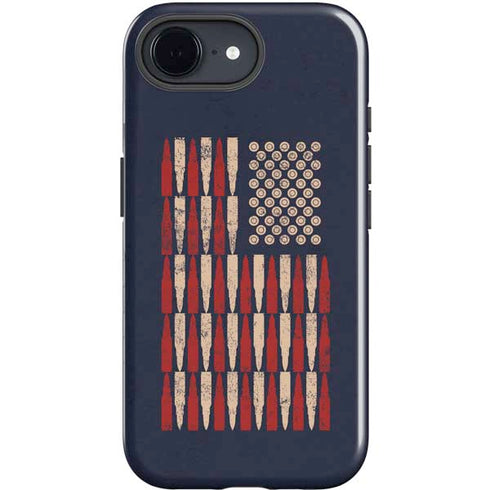 Blue Bullet American Flag iPhone 16e Impact Case