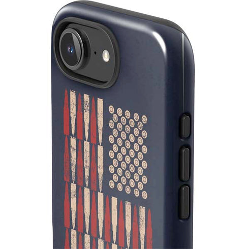 Blue Bullet American Flag iPhone 16e Impact Case