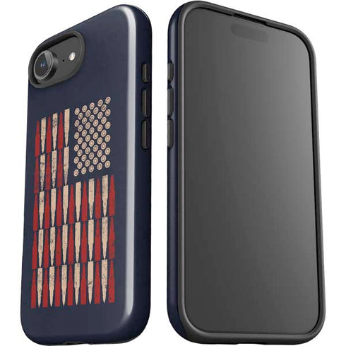 Blue Bullet American Flag iPhone 16e Impact Case