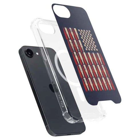 Blue Bullet American Flag iPhone 16e MagSafe Case