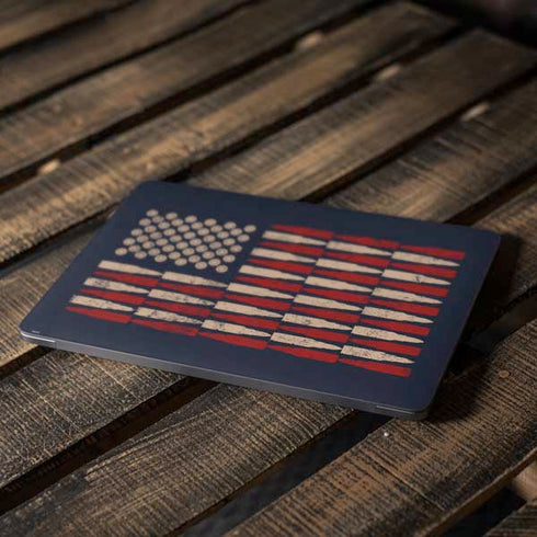 Blue Bullet American Flag Apple MacBook Air Skin