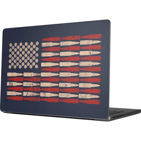 Blue Bullet American Flag Apple MacBook Pro 14-inch Skin