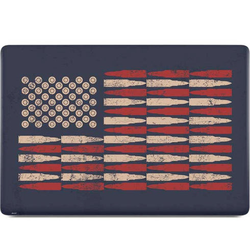 Blue Bullet American Flag MacBook Skins