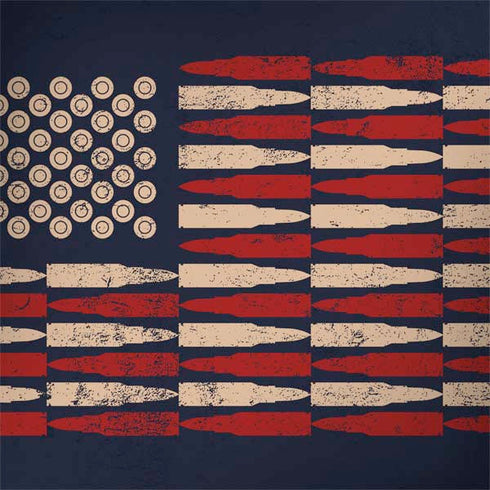Blue Bullet American Flag MacBook Skins