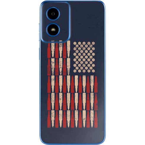 Blue Bullet American Flag Moto G Play 4G (2024) Skin