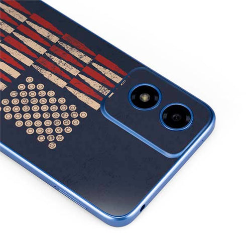 Blue Bullet American Flag Moto G Play 4G (2024) Skin
