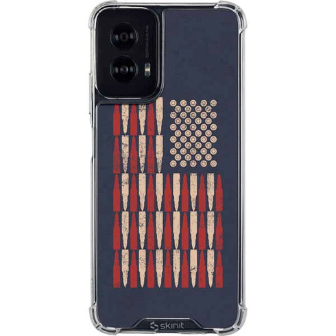 Blue Bullet American Flag Moto G Power 5G (2024) Clear Case