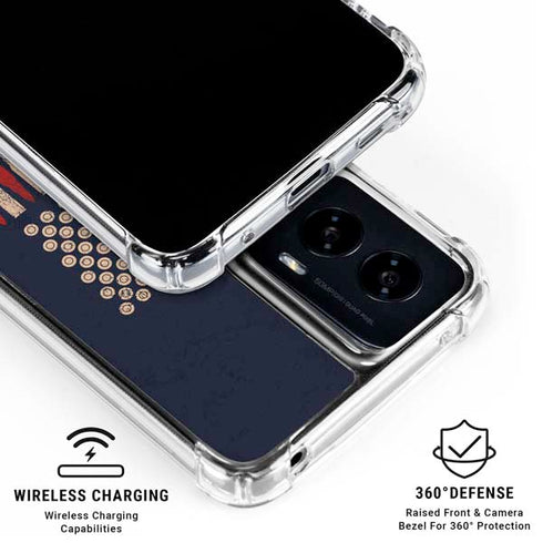 Blue Bullet American Flag Moto G Power 5G (2024) Clear Case
