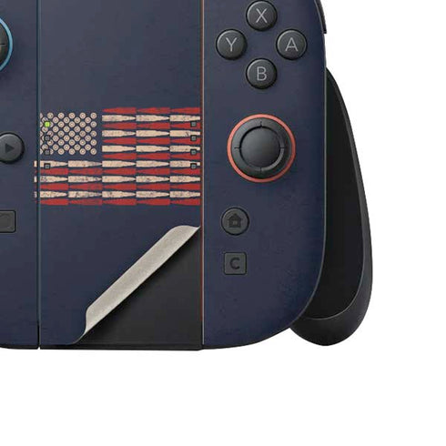 Blue Bullet American Flag Nintendo Switch 2 (2025) Joy-Con Controller Skin